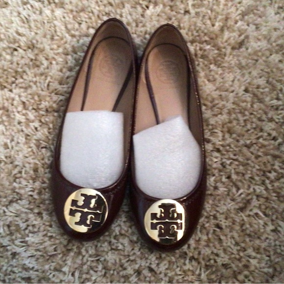 Tory Burch Burgundy Flats Size 8M - Picture 3 of 5